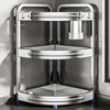 304 Stainless Steel Kitchen Condiment Storage Rack Countertop Triangular Corner Multi-Functional Wall Corner Storage Rack