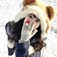 Snowman Gloves Women's Winter Knitted Wool Thickened Warm Student Touch Screen Cold Protection Cute Full Finger Cycling Gloves