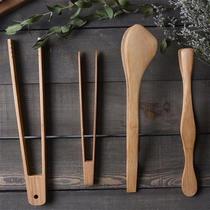 Wooden barbecue tongs food tongs kitchen wooden vegetable tongs fried bamboo tongs household snacks stir-fry steak tongs