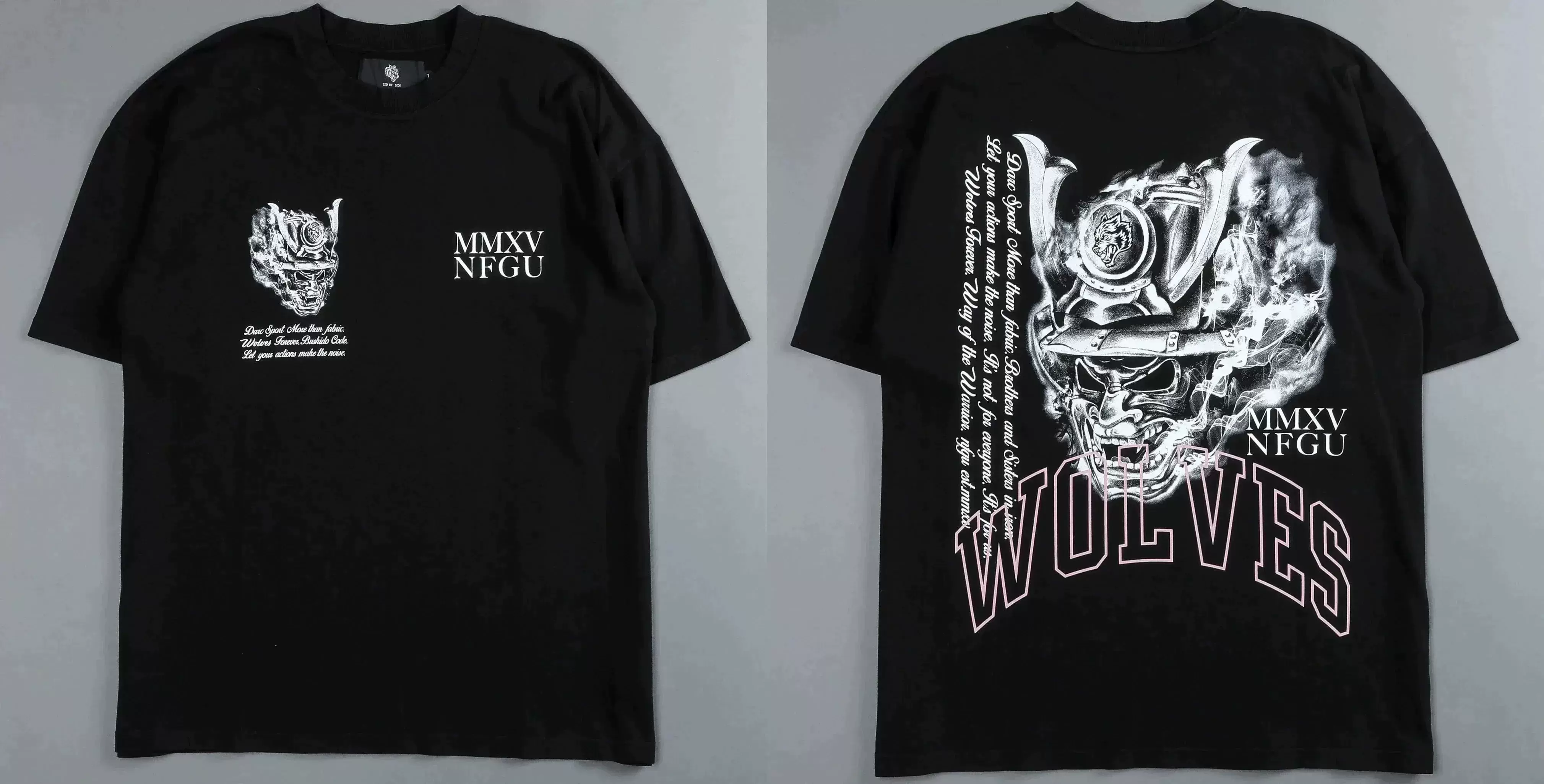 Darc Wolf Спортивная футболка Oversized Печать футболка для тренировок