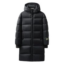 Winter New Men Warm Thick Long Down Jacket Coat Mens Hooded