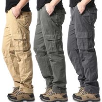 Large Pocket Loose Overalls Mens Outdoor Sports Jogging Tac