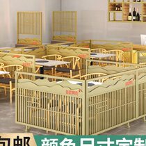 Hotel lobby fence partition wall half fence fence coffee restaurant deck decoration low screen iron customization