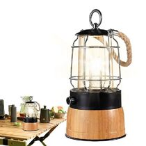 Retro LED Camping Lantern Battery Powered Travel Tent Lamp