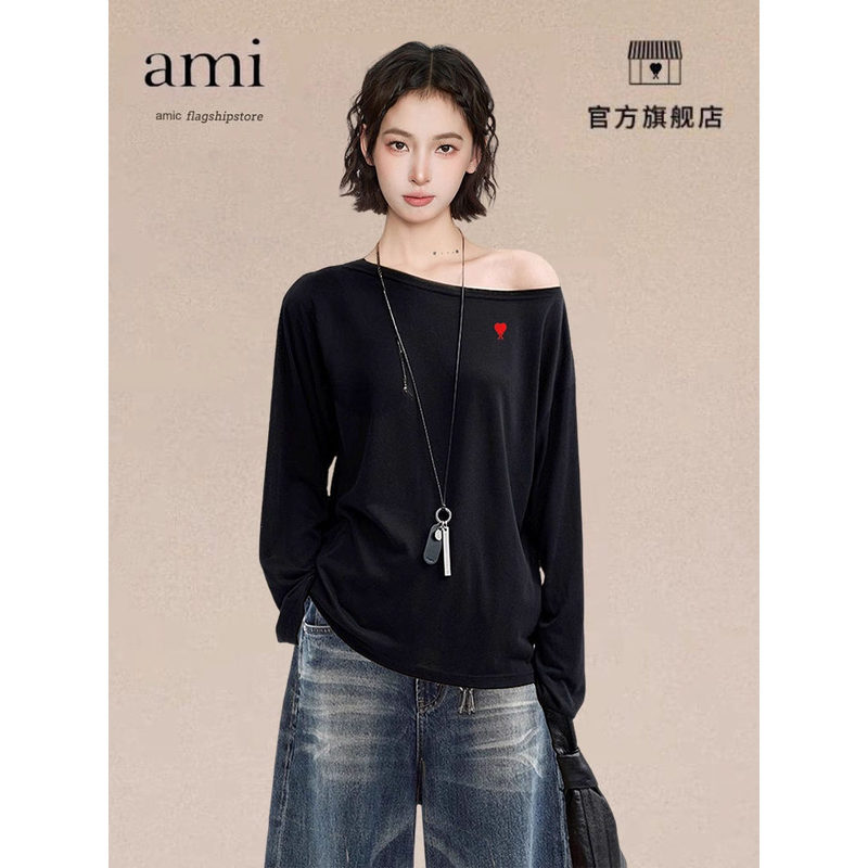 Authentic Amic Women's Black Off-Shoulder Long-Sleeve Sun Protection Blouse T-Shirt Thin Mesh Outerwear Air-Conditioning Shirt Authentic Amic Women's Black Off-Shoulder Long-Sleeve Sun Protection Blouse T-Shirt Thin Mesh Outerwear Air-Conditioning Shirt