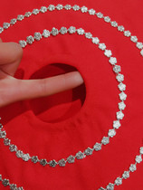 Two-person handkerchief dance octagonal scarf thickened grade examination skills adult vertical heart-cut steel ring Northeast Yangshu singer silk flower