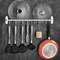 Kitchen pendant without punching stainless steel hook wall hanging rod kitchen and bathroom supplies kitchen utensil storage rack
