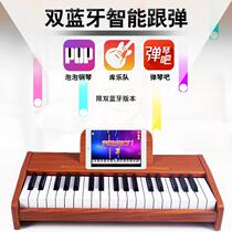 Wooden childrens small piano for beginners baby toddler boy and girl electronic piano infant toy birthday holiday gift