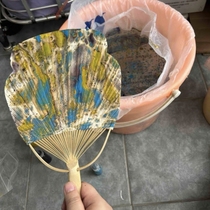 Bleached lacquer large lacquer fan handmade diy material package rice paper fan bookmark cashew paint pigment painting intangible cultural heritage national lacquer tie-dye