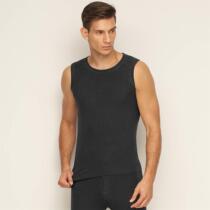 Autumn and winter seamless mens double-sided German velvet acrylic thermal vest sleeveless slim vest bottoming shirt waistcoat underwear