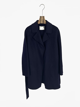 Kroba winter counter same style navy blue mid-length reverse collar coat 2019 fy5654g 7900
