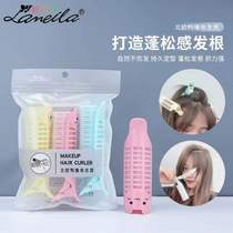 Air bangs curling barrel fixed artifact lazy curling iron styling self-adhesive plastic clip womens hair roller hollow volume