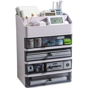 Desk storage shelf multifunctional student small bookshelf office documents stationery supplies drawer storage box