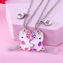 New Fashion Cute Cat Necklace for Women BFF Best Friend Magn