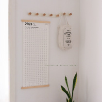 Wall calendar for the whole year a 2024 self-discipline punch-in desk calendar creative home wall hanging Chinese style diy blank new style