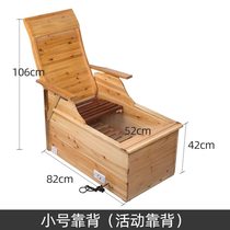 Solid wood double backrest electric fire bucket household foot warmer heater grill stove electric fire box grill brazier foot heater