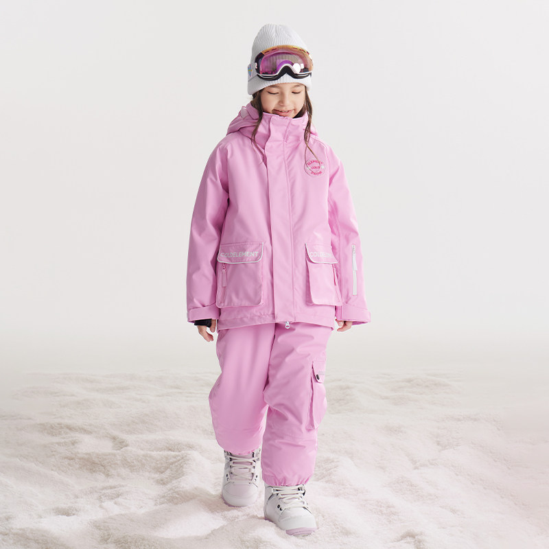 Coldelement New Kidsren's Ski Suit Single and Double Board Girls' Windproof Thickeneded Outdoor Winter Waterproof Suit