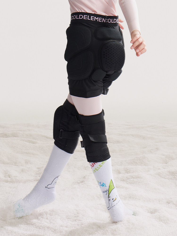 Coldelement Kidsren's Ski Protective Gear, Hip Protection, Knee Protection, Anti-Fall Pants, Tail Vertebra Protection Set, Boys and Girls