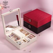 Red jewelry new box wedding gift wedding gift earrings earrings dowry dressing box anti-oxidation storage box