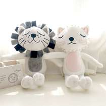 ins cute cat lion doll childrens comfort doll cute childrens room bay window ready in stock