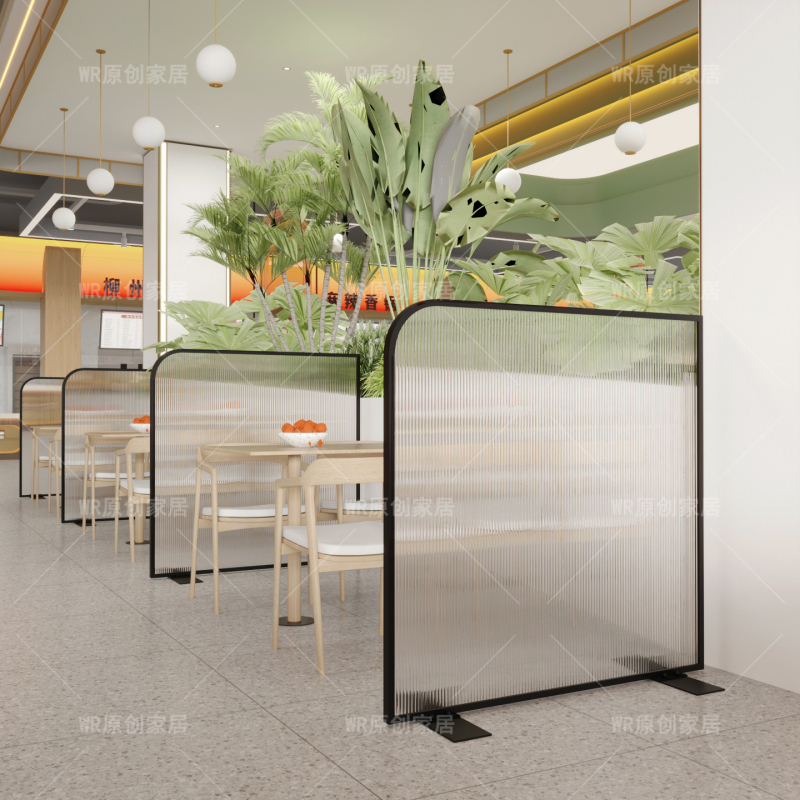 Mobile Screen Partition Changhong Glass Partition Office Restaurant Beauty Salon Modern Minimalist Workstation Divider Partition Fake Wall