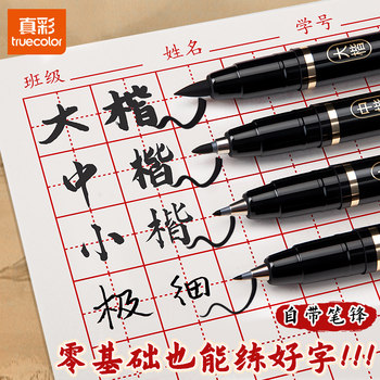 Truecolor Beautiful Calligraphy Pen for Students, Soft Tip Ultra-Fine Medium Calligraphy Practice Pen, Scientific Imitation Brush Pen Wf1, Art Signature Pen, Soft Drawing Pen