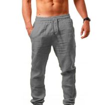 New Mens Cotton Linen Pants Male Spring Autumn Soft Comfy S