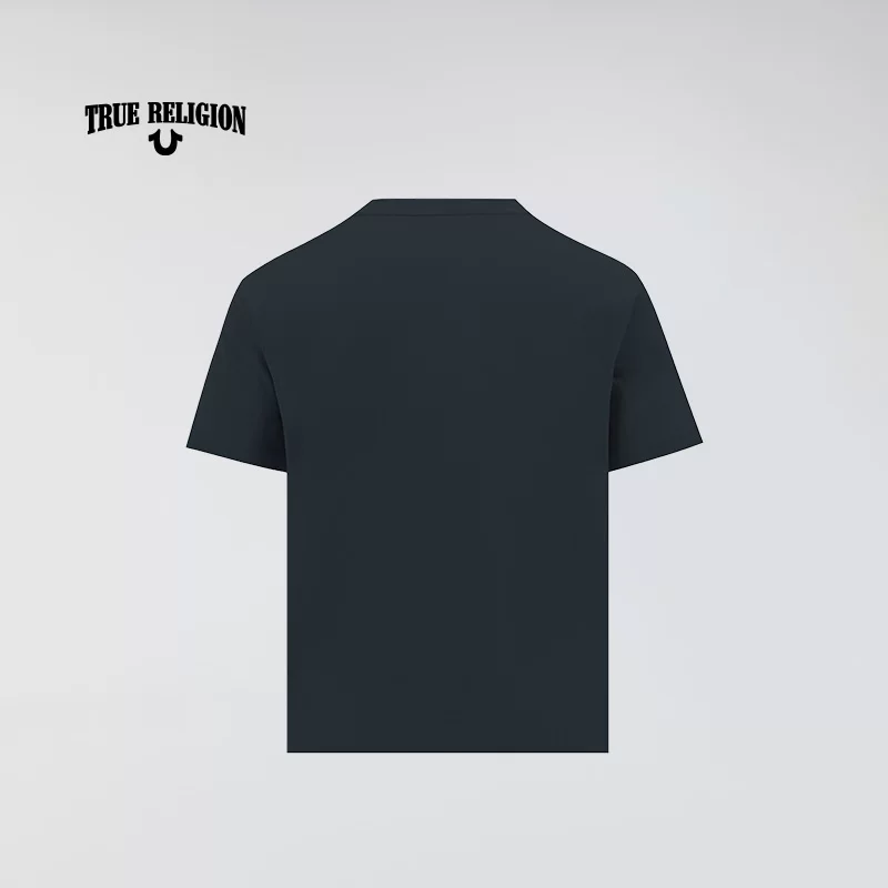 Футболка с короткими рукавами TrueReligion в стиле бойфренд, весна-лето, 100% хлопок, надпись, повседневный стиль, новый стиль лета 2024