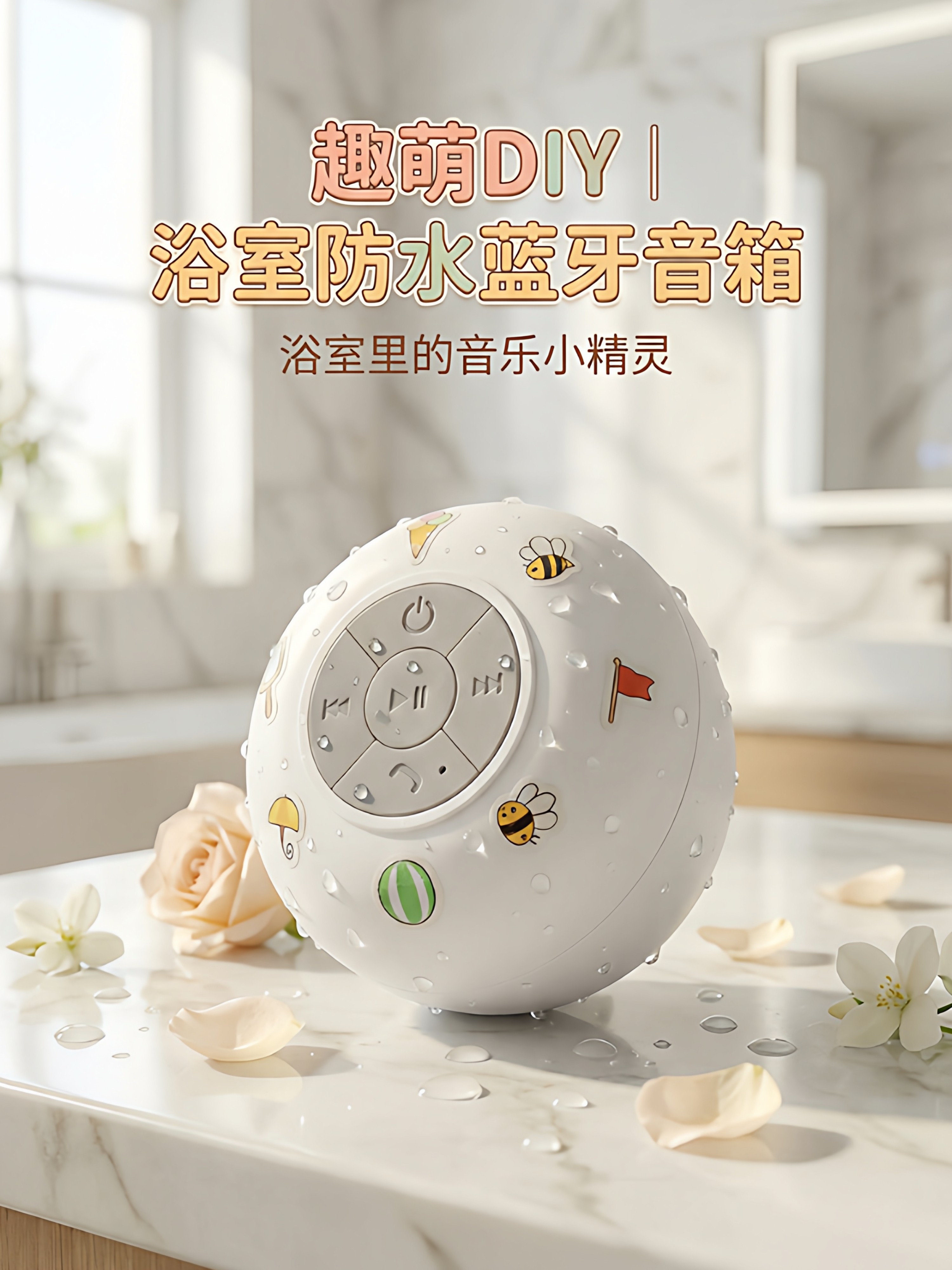 Bathroom Waterproof Speaker Mini Suction Cup Portable Bluetooth Bathroom Small Speaker Outdoor Playback Device