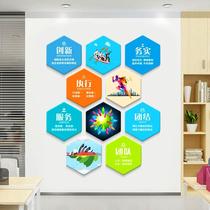 Corporate three-dimensional cultural wall customization company team inspirational slogans employee style design background decoration 3D wall stickers