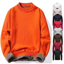 Mens Pullover Soft Sweater Winter Velvet Shirts Brand Cloth