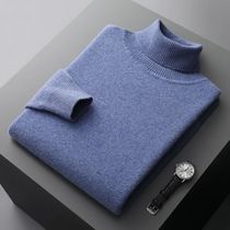 Autumn and winter new 100% pure merino wool pullover mens t