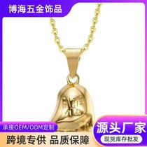 Simple and fashionable contentment necklace pendant astronaut necklace couple pair of pendants Valentines Day gift for men and women