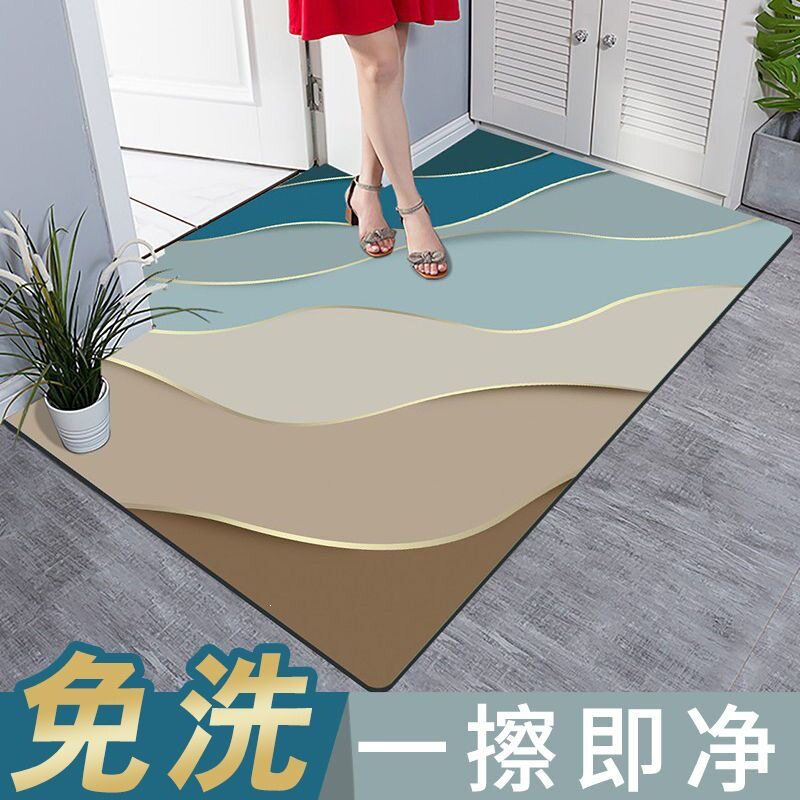 Leather entrance door mat entrance door waterproof scrubbable pvc entrance door carpet no-wash floor mat