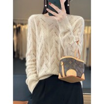Spring Autumn Cashmere Women’s Sweater O-neck Pullover 100%