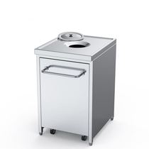 Stainless steel waste collection truck dining car plate garbage table mobile waste food truck tableware kitchen waste collection table collection table