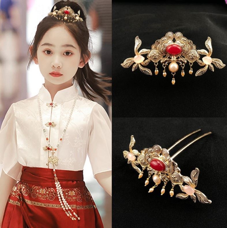 Chinese-Style Hanfu Hairpin, Ancient U-Shaped Hairpin, Women's Ancient-Style Accessories, Chinese-Style Hairpin for Girls, Mamian Skirt Headwear Chinese-Style Hanfu Hairpin, Ancient U-Shaped Hairpin, Women's Ancient-Style Accessories, Chinese-Style Hairpin for Girls, Mamian Skirt Headwear