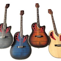 Rubber back electric box folk guitar 41 inch spruce folk guitar matte ABS crack