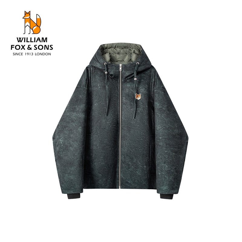 [New Year Benefits] British Little Fox 25 Winter Men's Distressed Wasteland Style Hooded down Jacket Warm Coat