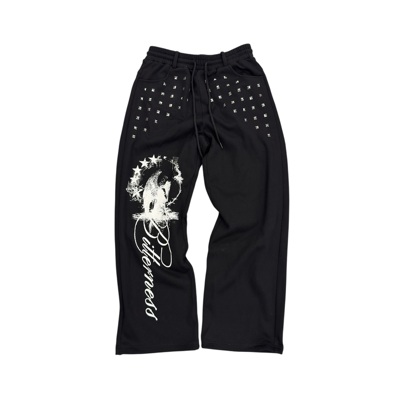 Saxgenwon「Sgw」Dream Girl Rivet Sequin Straight-Leg Pants Vintage Street Style Layered Sweatpants Saxgenwon「Sgw」Dream Girl Rivet Sequin Straight-Leg Pants Vintage Street Style Layered Sweatpants