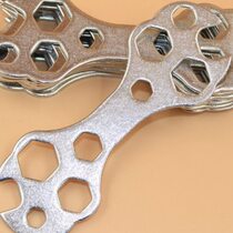 Bicycle internal and external hexagonal universal wrench multi-functional flower wrench mountain bike repair tool porous plum blossom