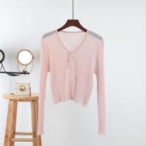 Cardigan French top and bottom sun protection Amazon multi-color navel-baring European and American style jacket new style fresh Korean style fungus