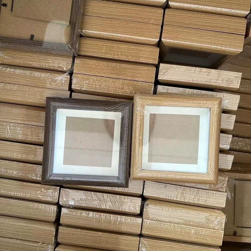 Business Owner Offers Cheap Price for 200 Square Pieces 4inch 5inch 6inch 3D Glass Hollow Picture Frames for Calligraphy and Painting Creative Prints
