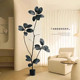 Artificial Black Rubber Tree Green Plant for Sofa Side, Large Indoor Living Room Potted Plant, Floor-Standing Fake Tree Plant Decoration