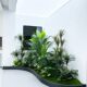 Simulated Green Plant Combination Set, Entrance Hall, Shopping Mall, Indoor Tropical Fake Plant under Stairs, Landscape, Fake Tree Decorative Ornaments