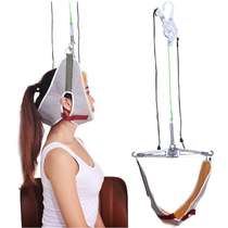 Cervical traction frame green canvas cervical traction belt cervical traction device household neck fixation belt spinal stretcher