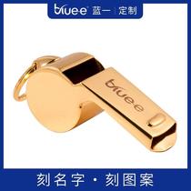 BLUEE referees special whistle pure copper gold-plated medium and high audio whistle sports competition nuclear whistle 1102