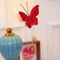 Wedding room butterfly decoration wedding supplies wedding living room new house layout switch stickers curtains red accessories