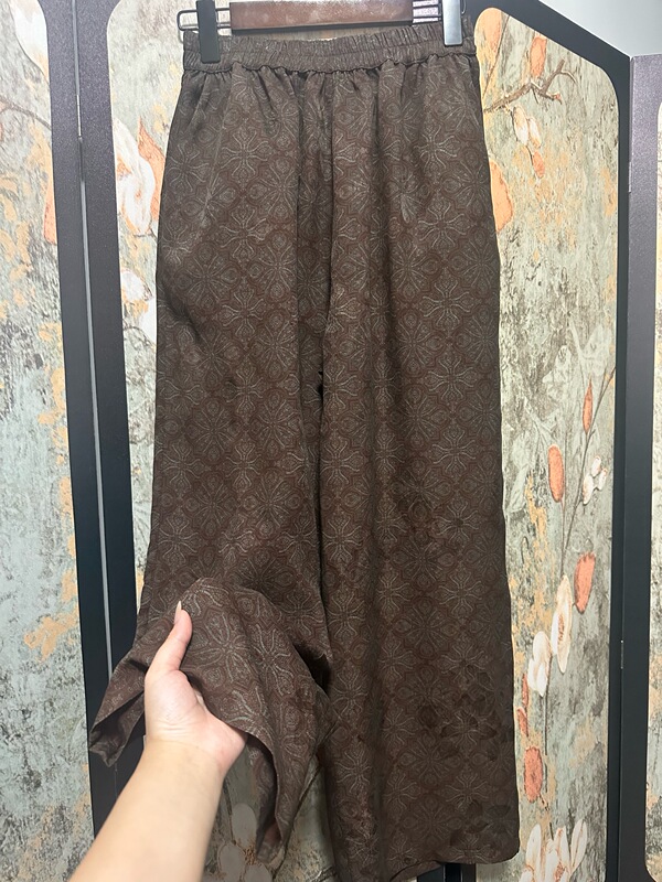 New Arrival! Straight-Leg Pants in Multiple Colors! Perfect Mulberry Silk Red Cloud Yarn and Fragrant Cloud Yarn Straight-Leg Pants, Slimming Casual Pants