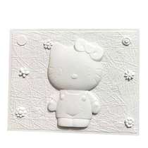 Gypsum relief painting Childrens DIY handmade mall plaster doll painted and painted hanging picture